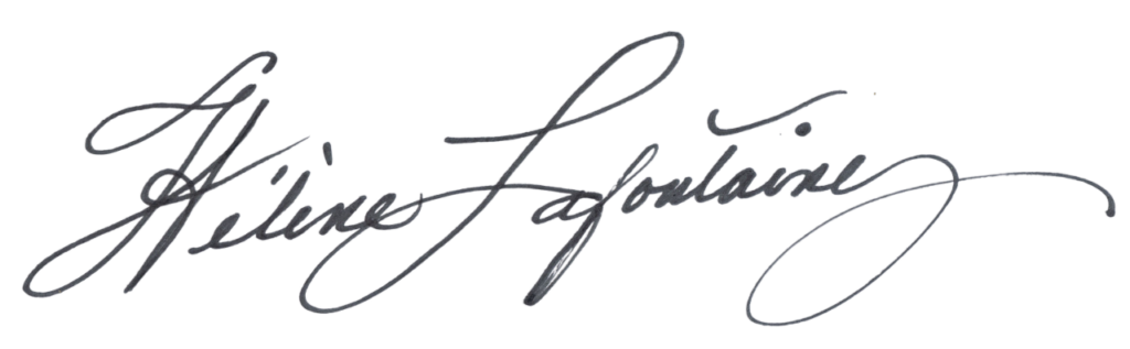 Signature Hélène Lafontaine