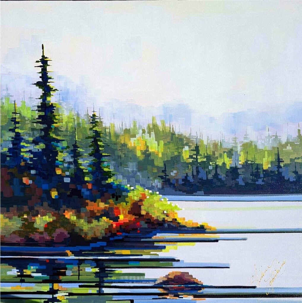 Un lac québécois en été.